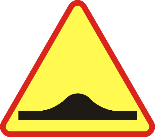 Znak ostrzegawczy A-11a próg zwalniający