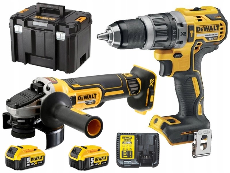 DeWALT Wkrętarka DCD796P2 Szlifierka DCG405 18V