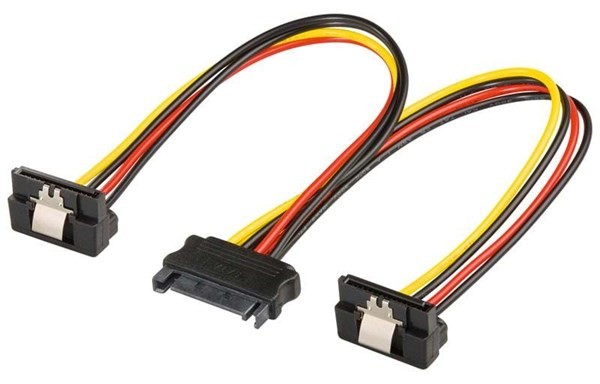 Pro Pro SATA Power Cable x2 - 90° - 0.20m 4040849951152
