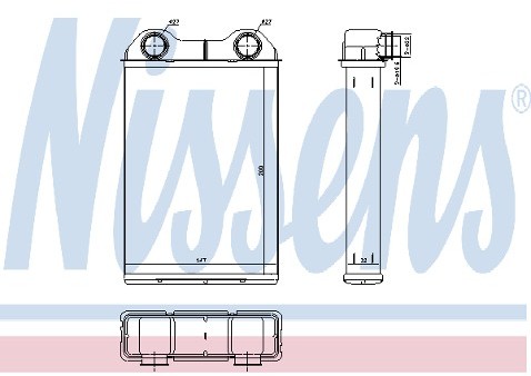 NISSENS Wymiennik ciepła, ogrzewanie wnętrza 70808