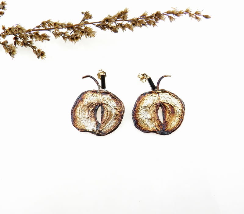 Venus Galeria Kolczyki srebrne- Jabłuszka małe na sztyftach