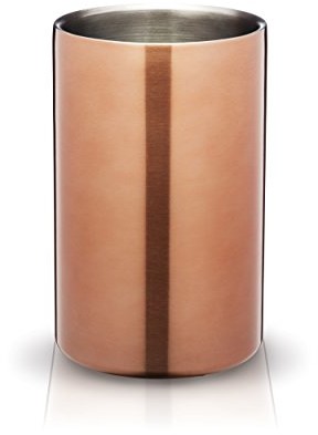 Bar Craft luksusowe ioeser chłodziarka do wina ze stali nierdzewnej, z podwójnymi ścianami, miedź BCLLDWCOOL