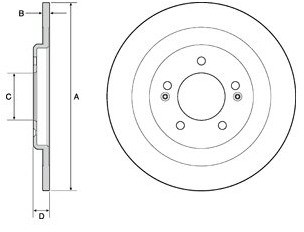 Delphi Tarcza hamulcowa BG4688C