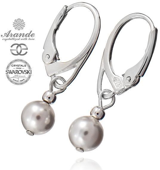 Swarovski piękne kolczyki PERŁY KOLORY SREBRO CERTYFIKAT 6MM