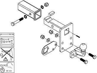 Westfalia 342171600001 ball Mount z przegubem kulowym 342171600001