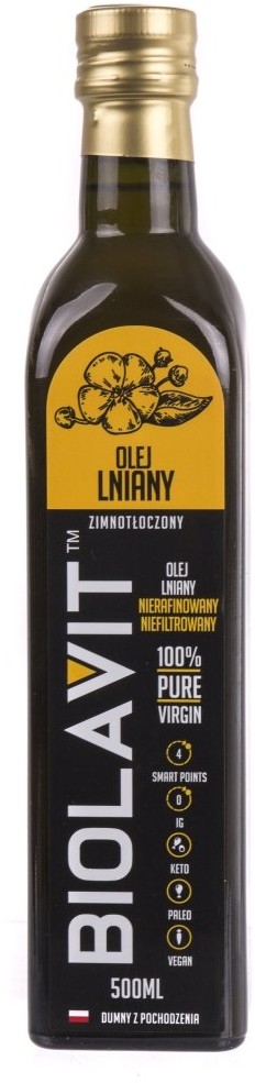 Biolavit Biolavit Olej lniany zimnotłoczony - 500 ml