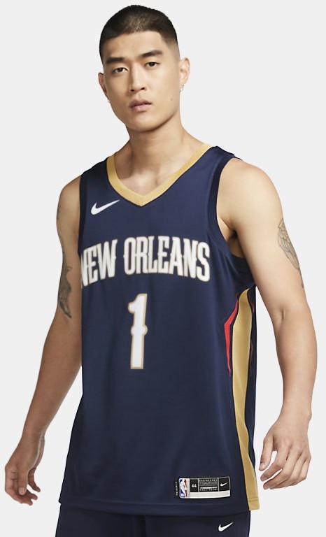 Nike Męska koszulka NBA Swingman Zion Williamson Pelicans Icon Edition 2020 - Niebieski CW3674-424