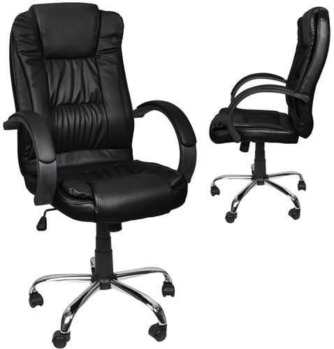 MAXY C.O. Fotel biurowy skóra eko - czarny MALATEC 5900779934238