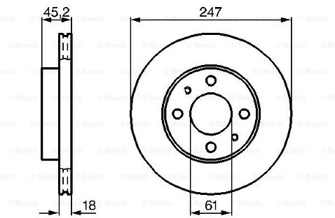 BOSCH Tarcze hamulcowe (komplet 2 sztuk) 0 986 478 459