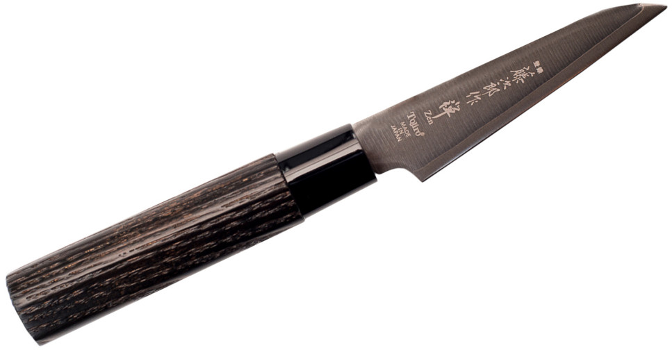 Tojiro Zen Black 9 Cm Brązowy Nóż Do Obierania Warzyw I Owoców Stalowy