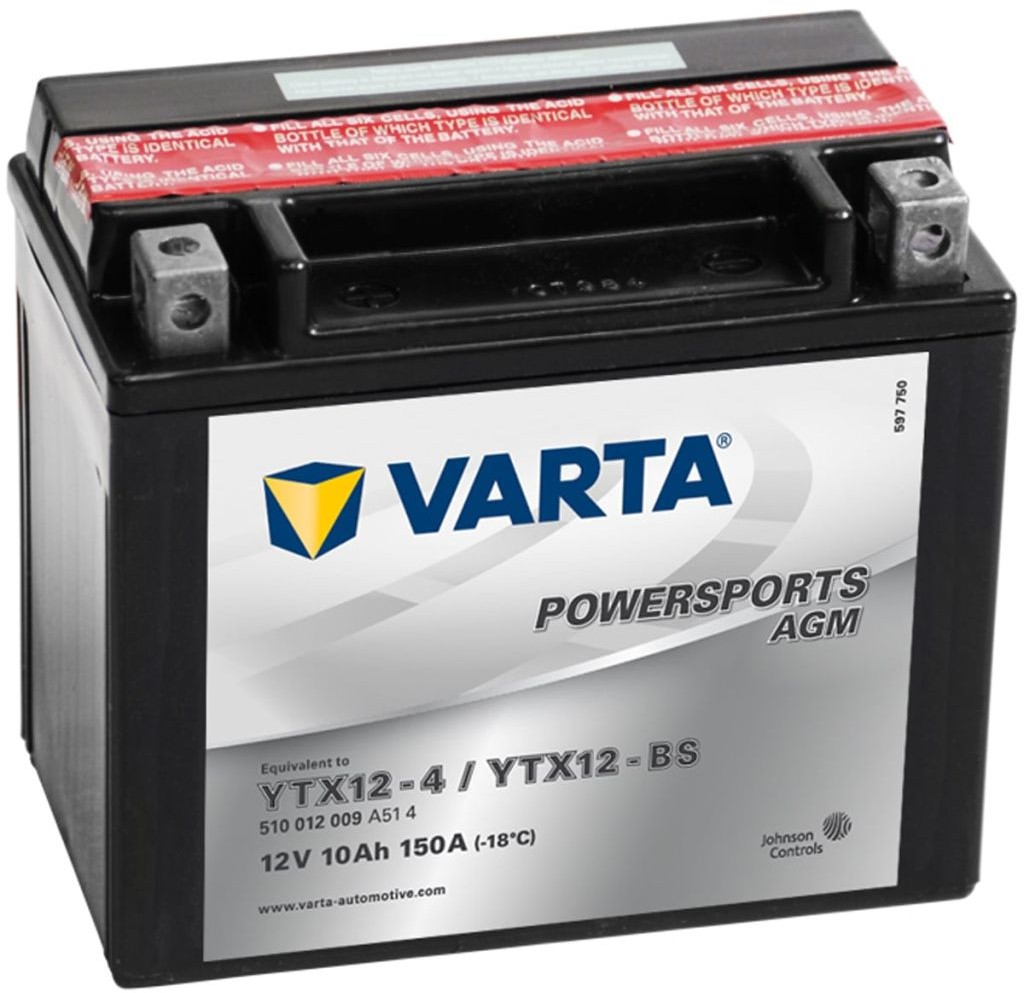 Varta Varta Akumulator Powersports AGM YTX12-4/YTX12-BS