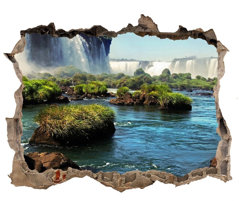 Wallmuralia.pl naklejka fototapeta 3D widok Wodospad Igazu