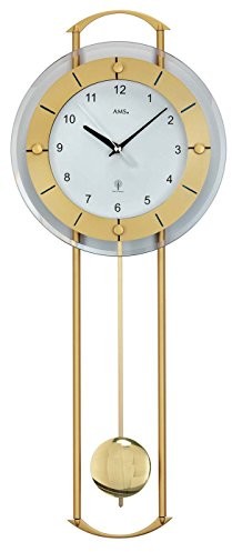 AMS 5255 Zegar wahadłowy Funk nowoczesna, aluminiowa, mosiądz F5255