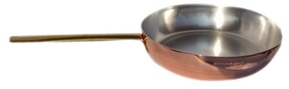 Pentole Agnelli agnelli urządzenie do wyrobu makaronu patelnia powleczonego cyną miedź blacha do pieczenia z uchwytem z mosiądzu, miedź, 24 cm ALCU11124