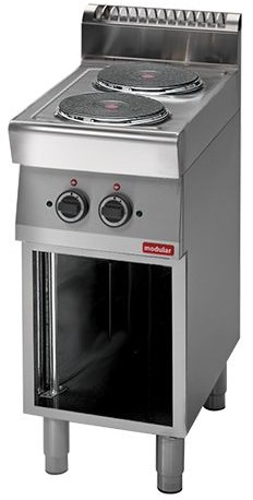 Kamille Kuchnia gastronomiczna 2-płytowa na podstawie | 4,8kW | 400V | 40x70x(H)85cm 6710