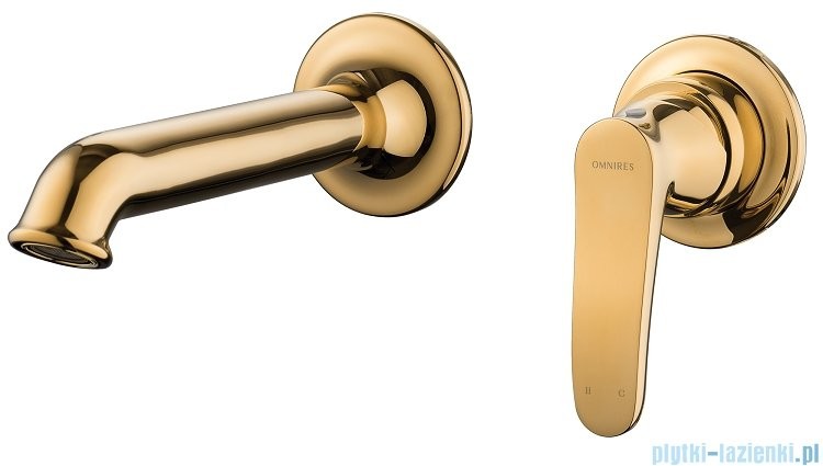Omnires Art Deco bateria podtynkowa umywalkowa złota AD5115GL