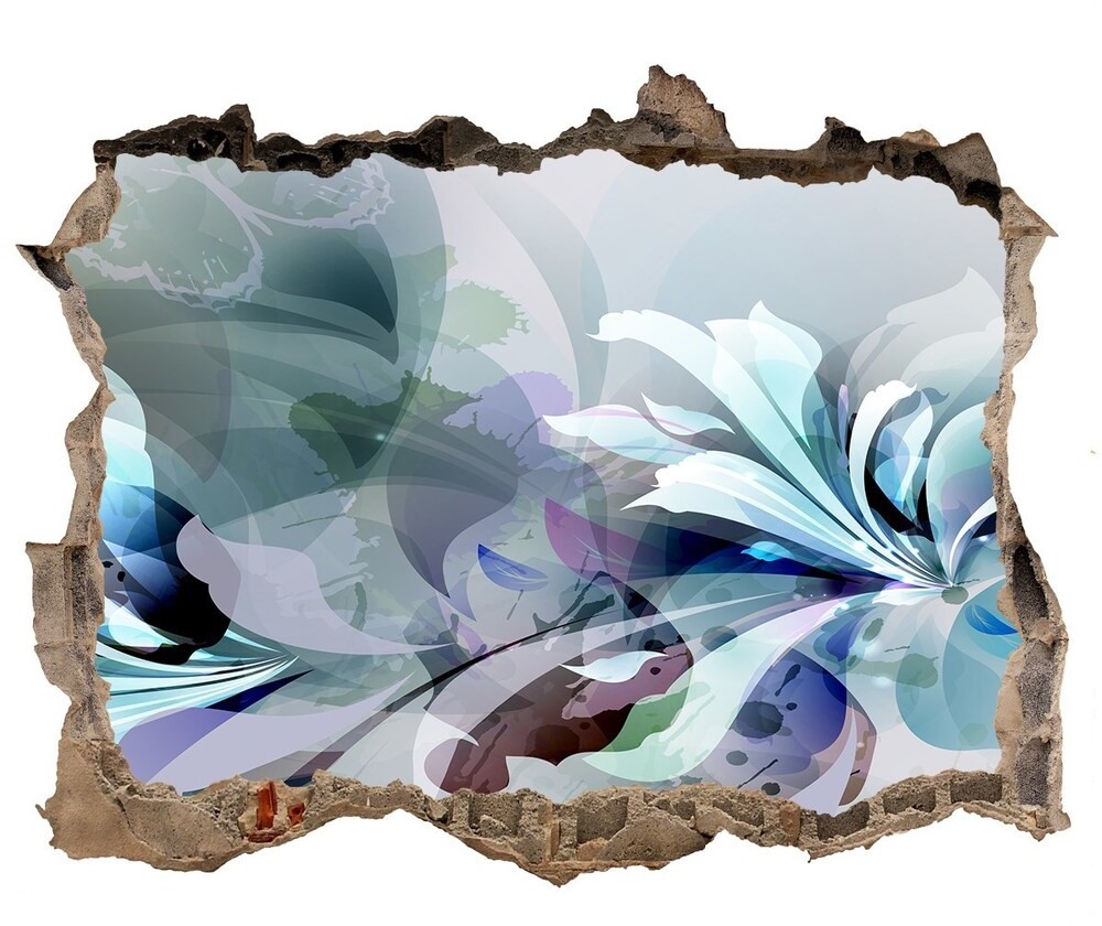 Wallmuralia.pl Samoprzylepna dziura naklejka Abstrakcja kwiaty