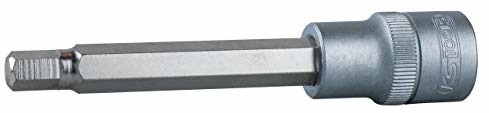 KS Tools 917.1331 1/2 cala nasadka na bity do śrub z łbem walcowym z gniazdem sześciokątnym klucz nasadowy, długie, 4 MM 4042146359563