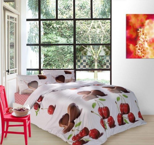 Faro Pościel Valentini Wiśnie i Czekolada - 160x200 cm LIMITOWANA FAR 796