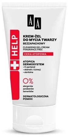 AA Help Cleansing Gel-Cream bezzapachowy krem-żel do mycia twarzy do cery atopowej 150ml 44543-uniw