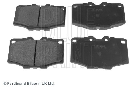 BLUE PRINT Zestaw klocków hamulcowych, hamulce tarczowe ADT34208