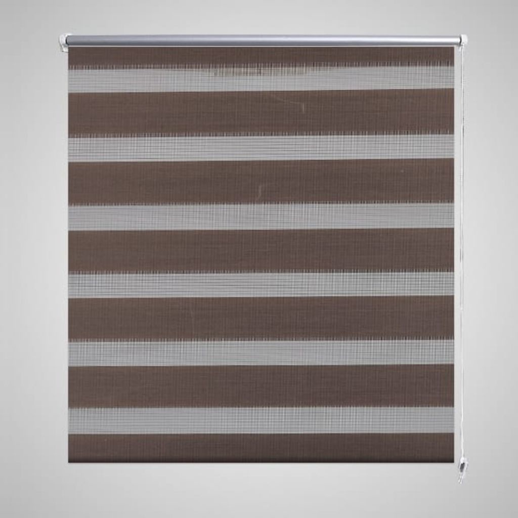 vidaXL Roleta Zebra 120 x 230 cm Kawa