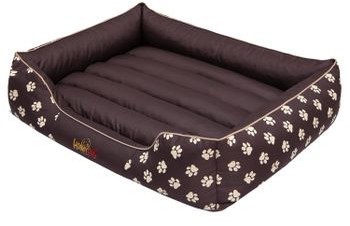 Hobbydog Legowisko dla Psa Prestige brązowe w łapki L 65 cm x 50 cm L PREKBR7