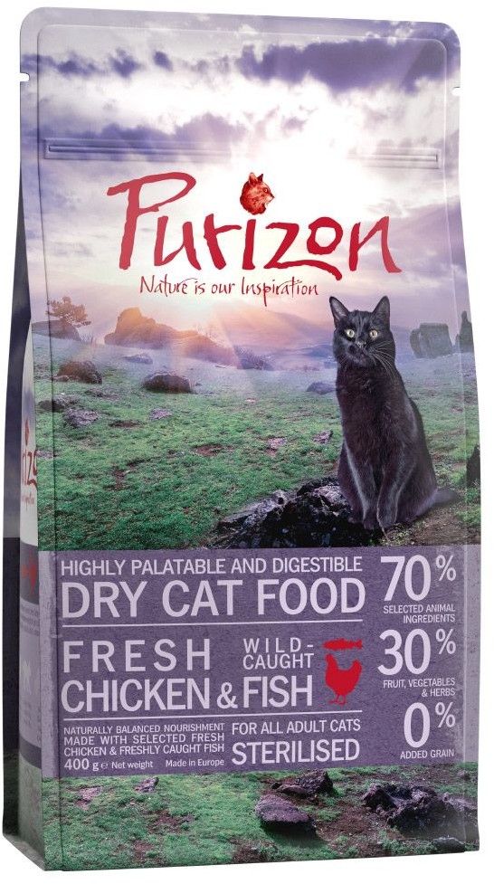 Purizon Cat Purizon Adult Sterilised dla kota kurczak i ryba 400 g