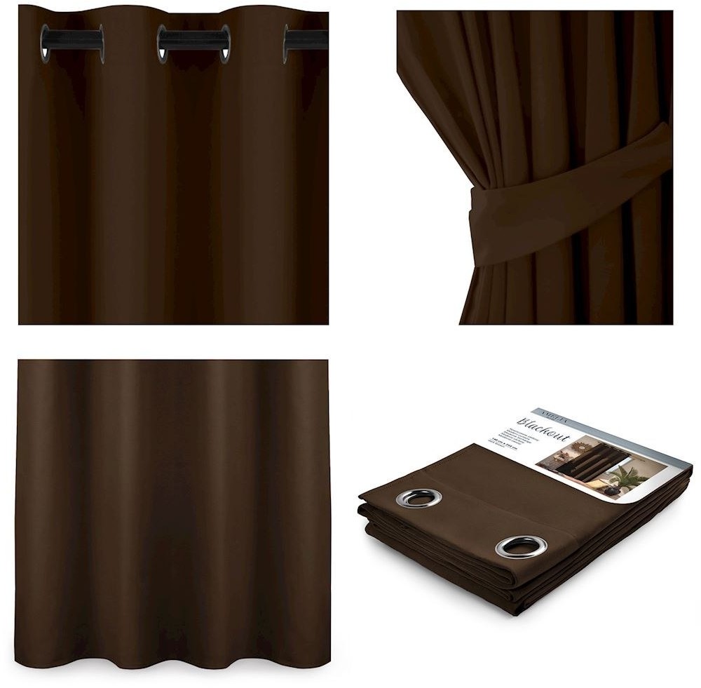Amelia Home Zasłona Blackout 140X245 BLACKOUT/PLE/DG/245