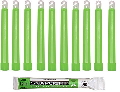 Cyalume SnapLight światło chemiczne, zielone świecące patyczki 15 cm, przemysłowa pałka świetlna, ultra jasna, czas świecenia 12 godzin (opakowanie 10 szt.) SA8-108076AM