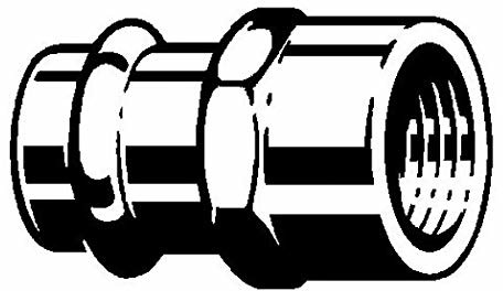 Viega Przejściówka SANPRESS 2212 RG, SC-Contur z gwintem wewn. 22 MM X 1 cala, 298128