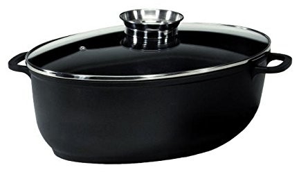 Krüger Delta 23038D brytfanna odlewana z aluminium, czarna, 38 cm 23038 D