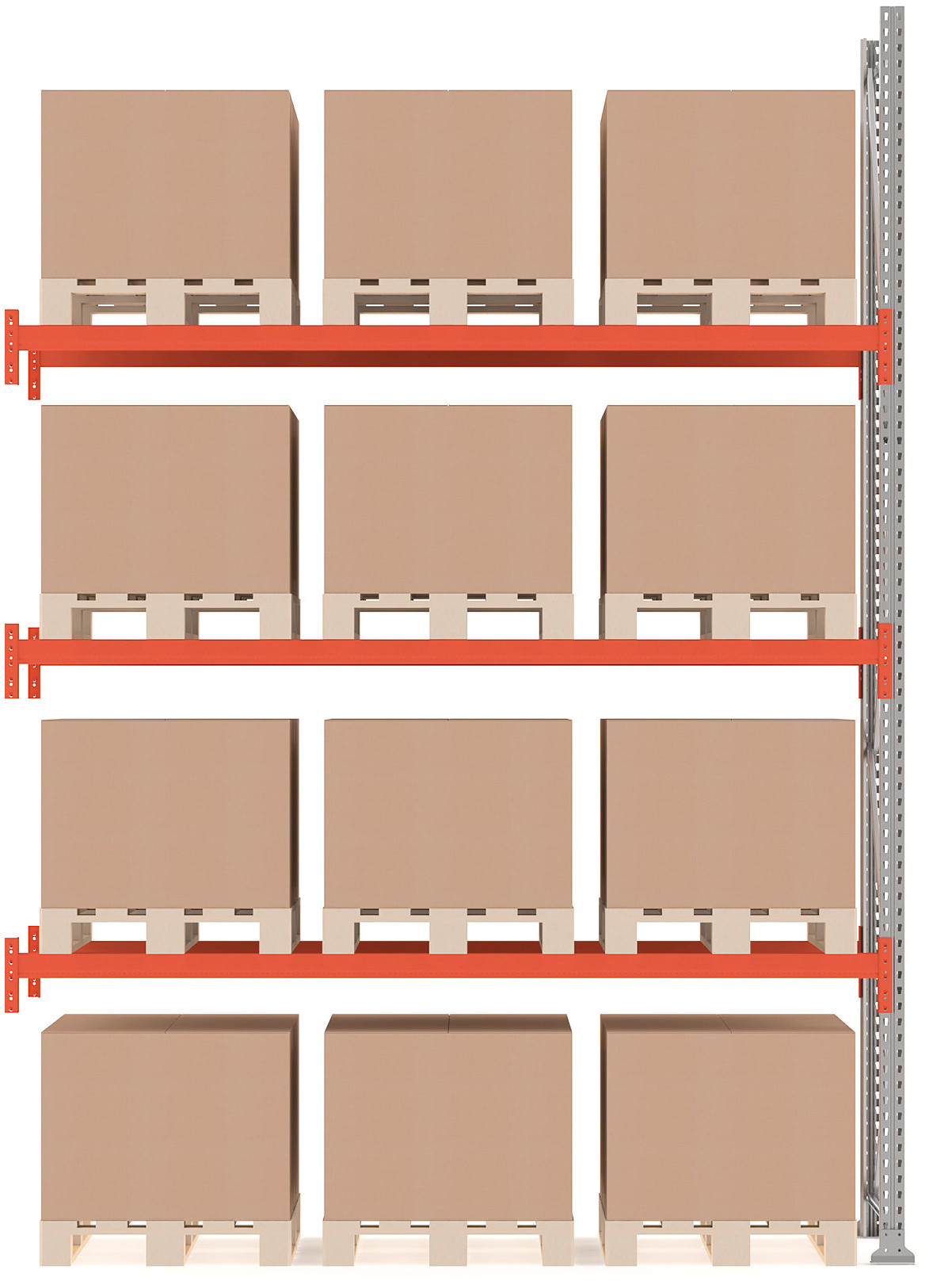 AJ Regał paletowy Ultimate moduł dodatkowy 4000x2750x1100 mm 12 palet 23738