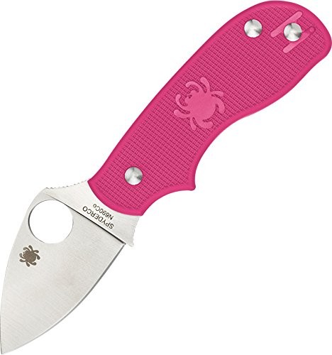 Spyderco Squeak Split nóż składany noży z linii prostej krawędzi, Pink, Spy dorosłych c154ppn SPY-C154PPN