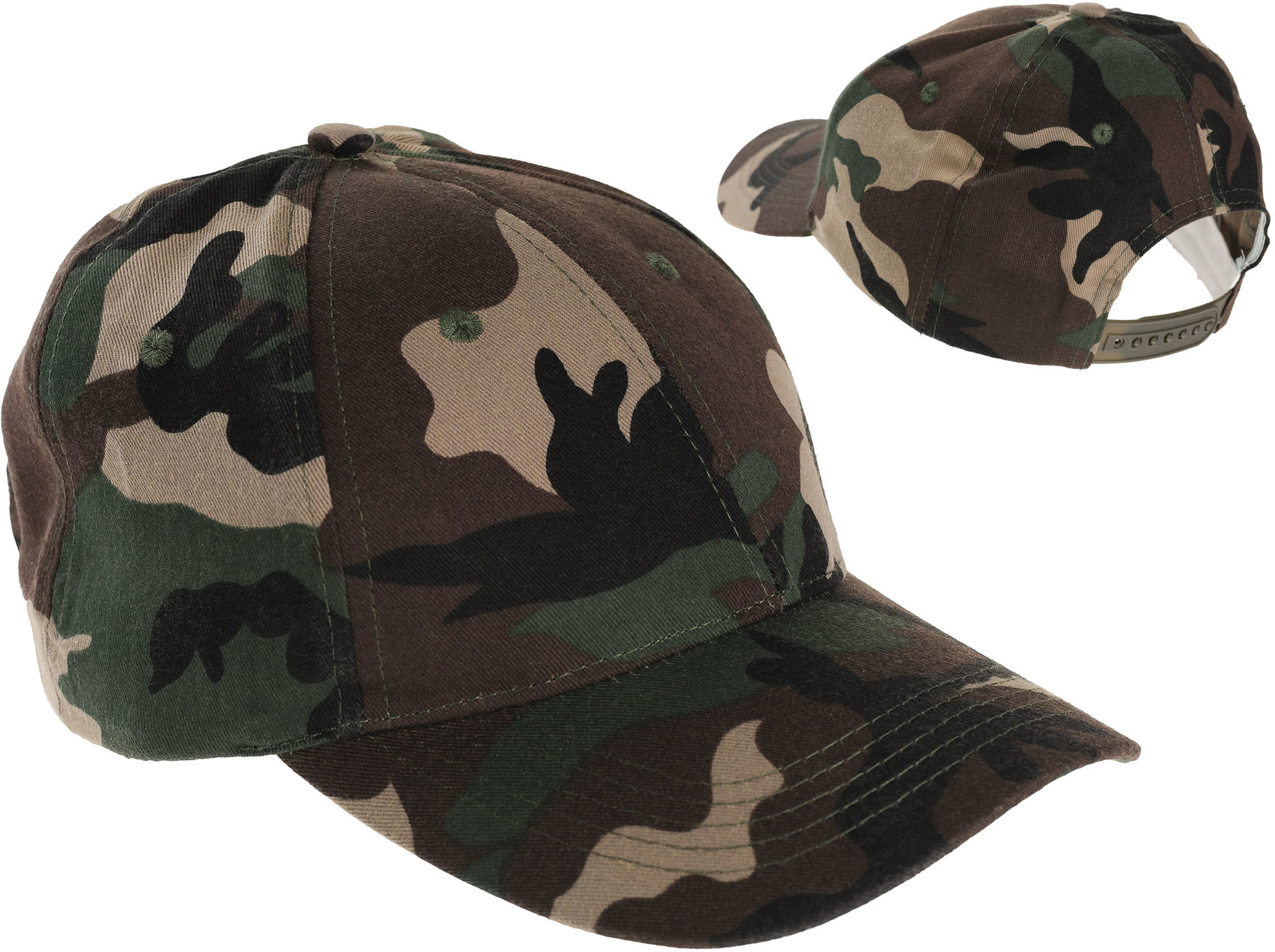 Baseballówka Czapka Baseball Camo Moro Woodland