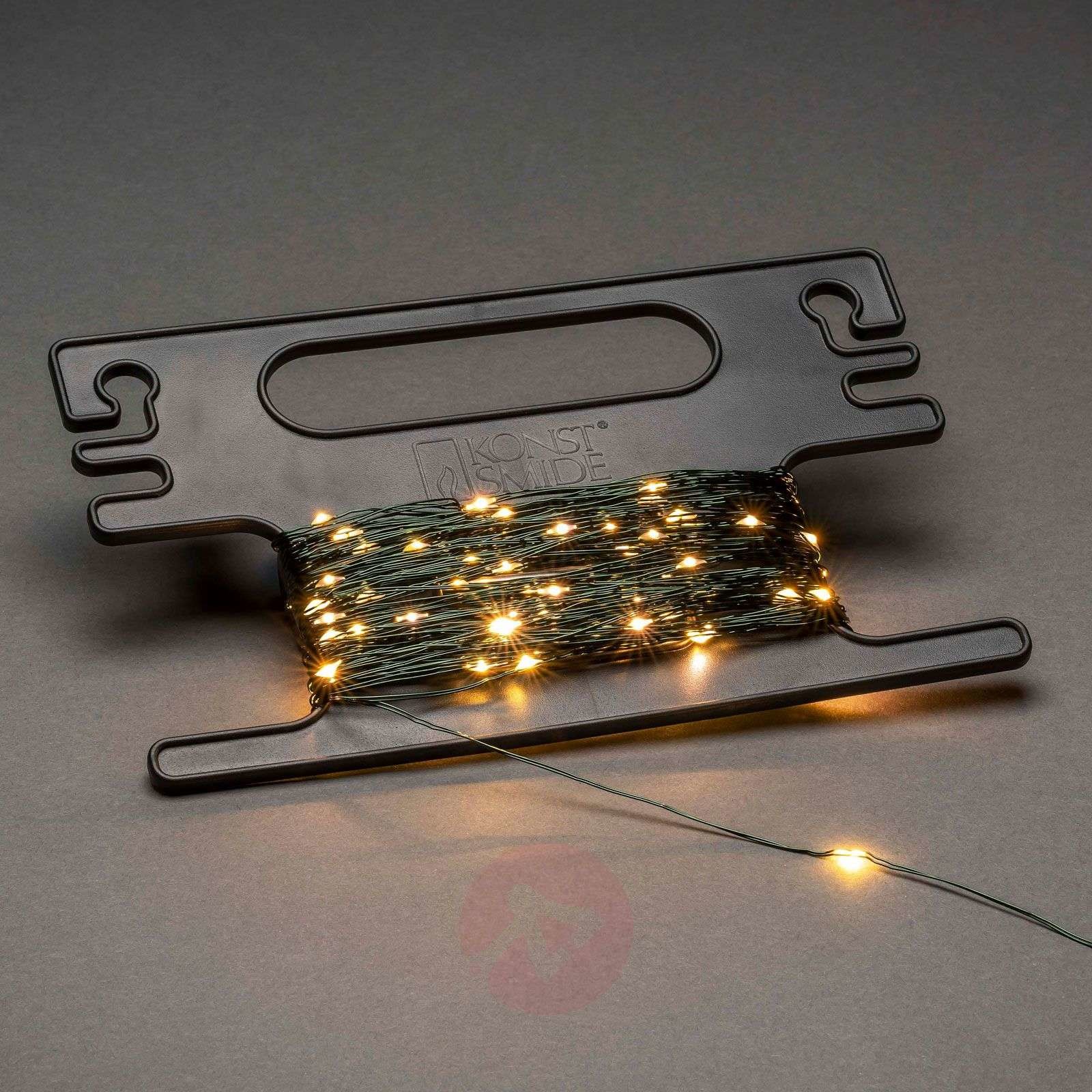 Konstmide CHRISTMAS Łańcuch świetlny krople zielony zwijarka 300-pkt.