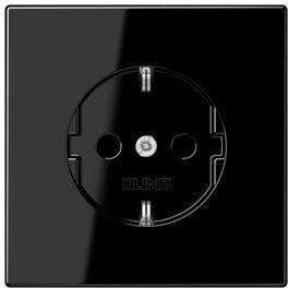 Jung JUNG gniazdo wtykowe z zestykiem ochronnym 16 A 250 V Serie LS czarna, 1 sztuka, LS 1520 SW LS 1520 SW