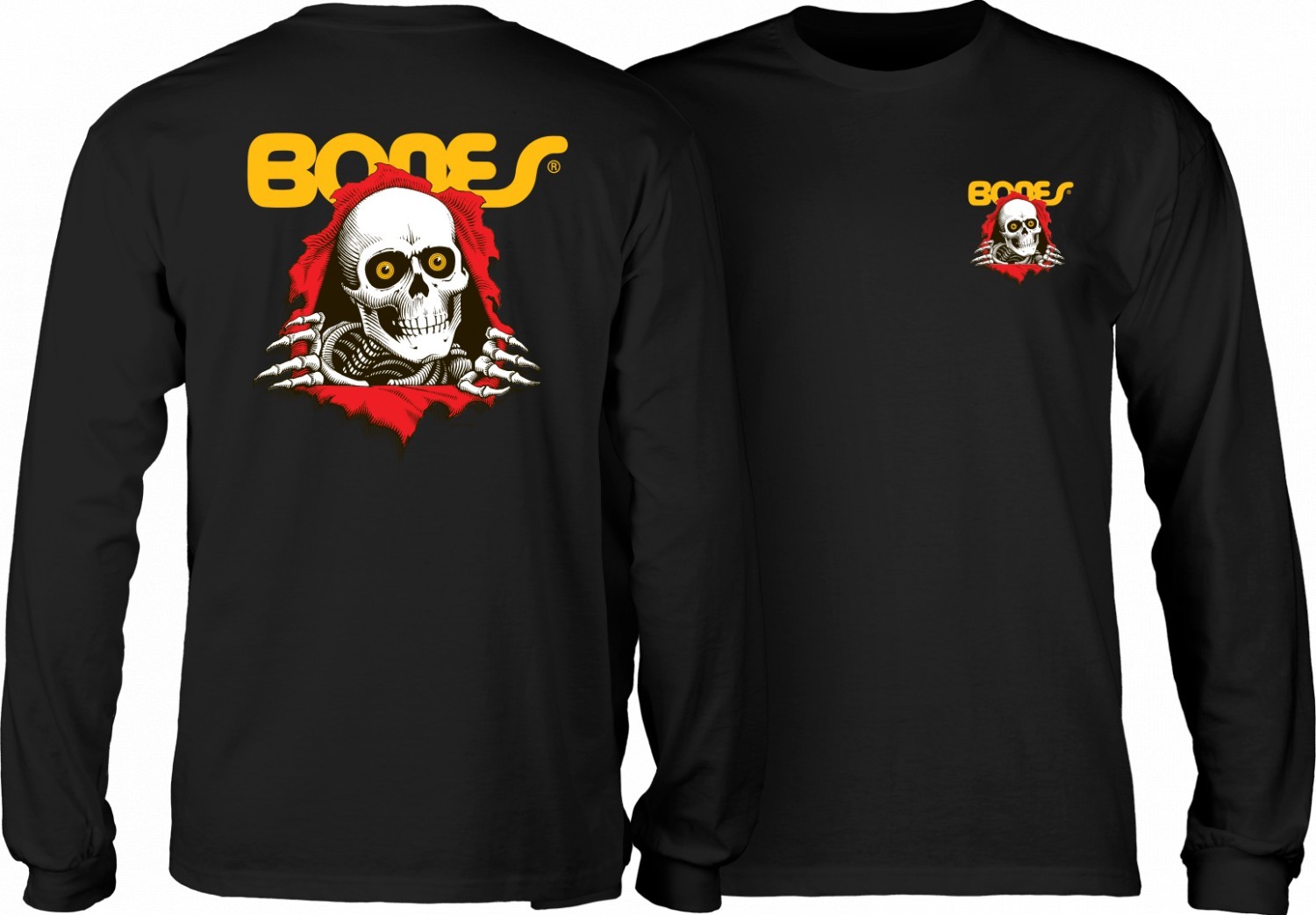 BONES t-shirt BONES RIPPER LS Black