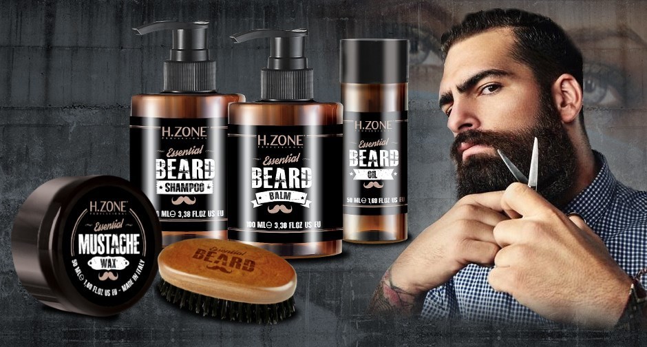 renee Blanche H-Zone H.Zone Beard Zestaw Olejek, Szampon, Wosk, Balsam, Szczotka Ronney ZESTAW HZONE2 KAR