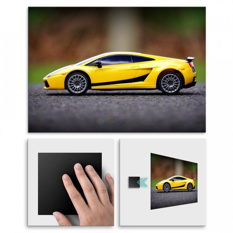 Pix4home Plakat metalowy żółte Lamborghini L POS-L-01650