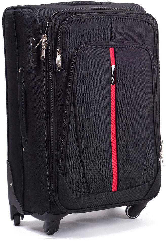 Wings Podręczna mała walizka miękka 40L 1706(4) S black P882