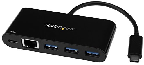 STARTECH.COM StarTech. com Ethernet Adapter with 3 port USB 3.0 Hub USB-C i zasilanie, us1g c303apd US1GC303APD