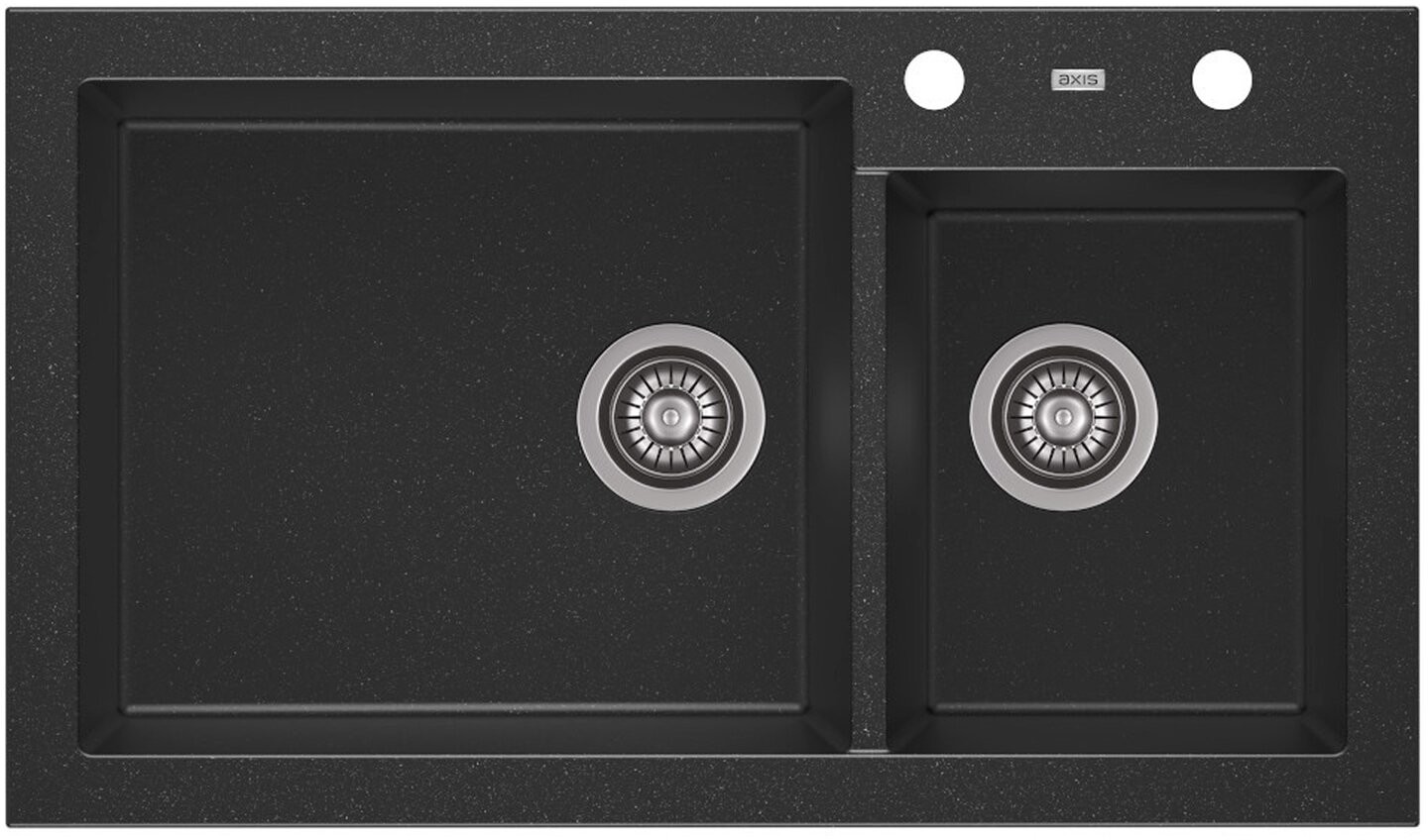 AXIS GROUP Zlew A-Point 140 2-komorowy czarny