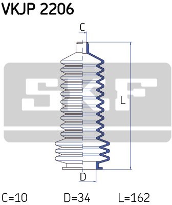 SKF Zestaw osłon, układ kierowniczy VKJP 2206
