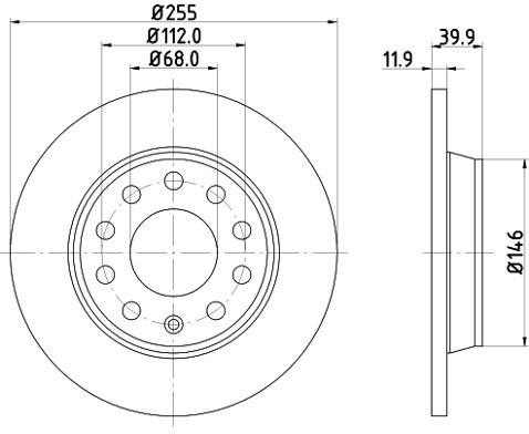 HELLA PAGID Tarcza hamulcowa PAGID 8DD355107-561