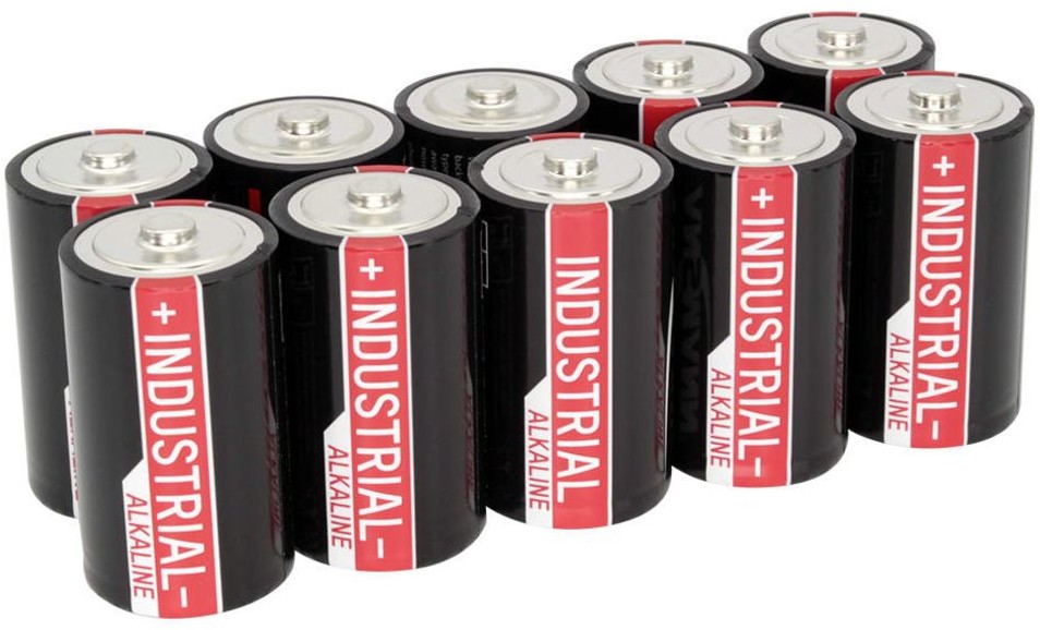 ANSMANN Ansmann Industrial baterie alkaliczne Longlife bateria alkaliczna Bateria do wysokich parametrów zasilania (10er Pack przemysłowe) czarny/czerwony 1504-0000