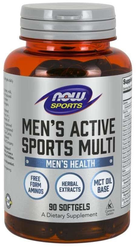 Now Foods SPORTS Men''s Active Sports Multi (Multiwitamina dla Mężczyzn) 90 kapsułek żelowych