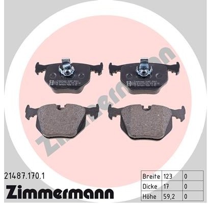 ZIMMERMANN Klocki hamulcowe - komplet 21487.170.1