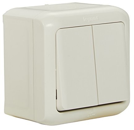 Decento natynkowy do wilgotnych pomieszczeń, zabezpieczenie przed pryskającą wodą, biały 782361