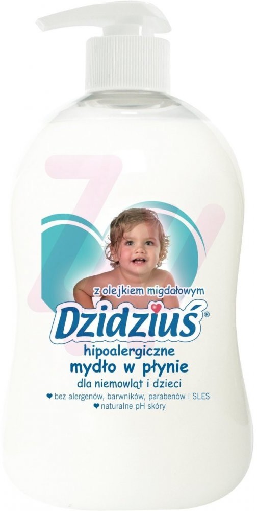 Pollena Ostrzeszów Dzidziuś Hipoalergiczne mydło w płynie z olejkiem migdałowym dla niemowląt i dzieci 300 ml